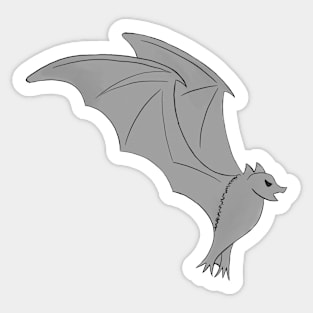 Gray Bat in Flight Sticker